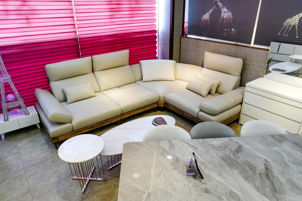 스윙 가죽 코너형소파