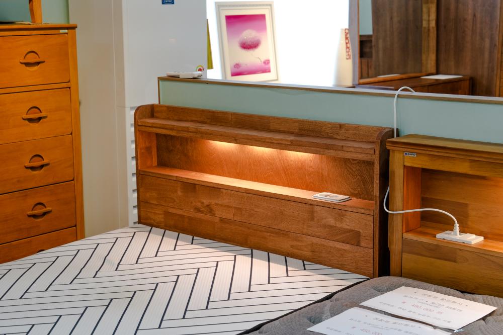 원목 싱글 침대