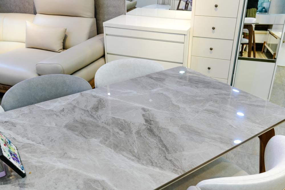 유광 그레이 4인 세라믹 식탁세트