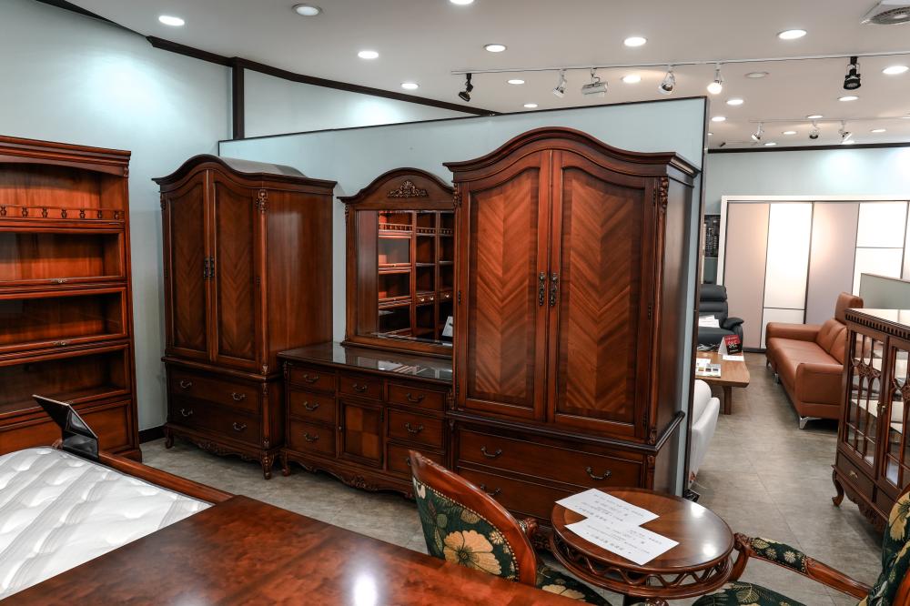 엔틱 옷장 화장대 세트