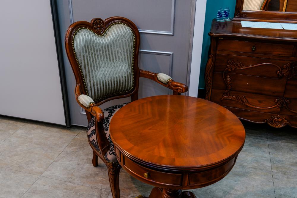 엔틱 원목 2인 식탁 세트