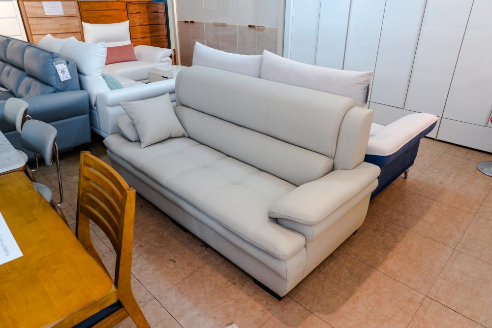 3인용 가죽소파(그레이)