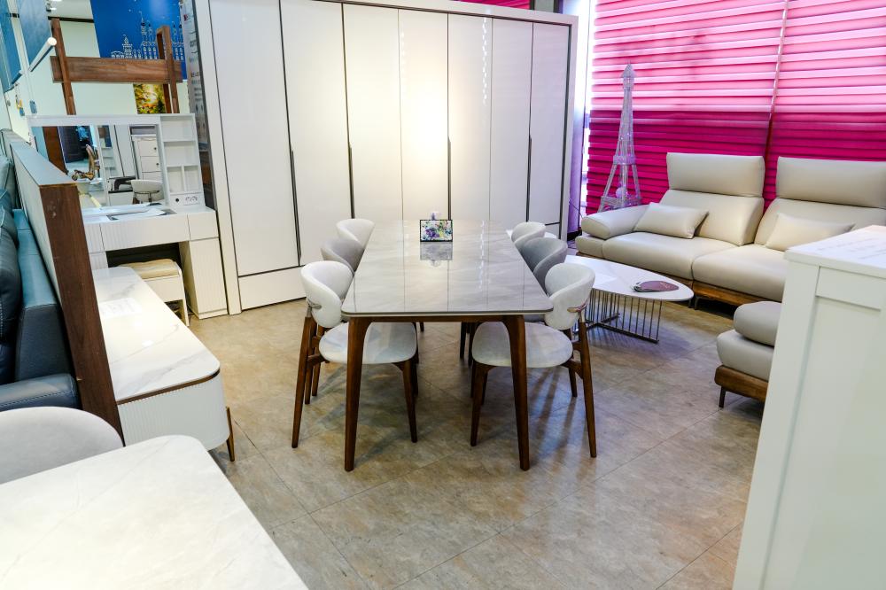 유광 그레이 4인 세라믹 식탁세트