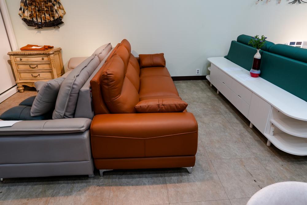 4인용가죽소파(꼬냑)