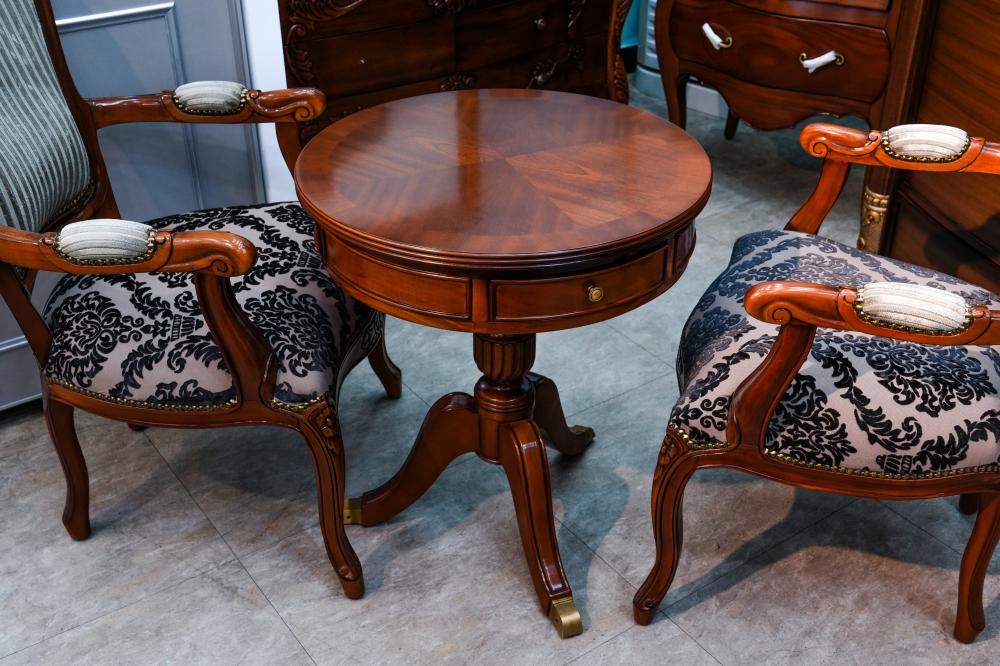 엔틱 원목 2인 식탁 세트