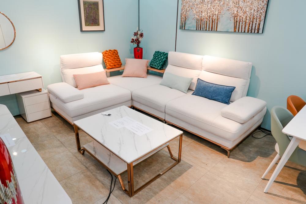 전동 스윙 코너형소파