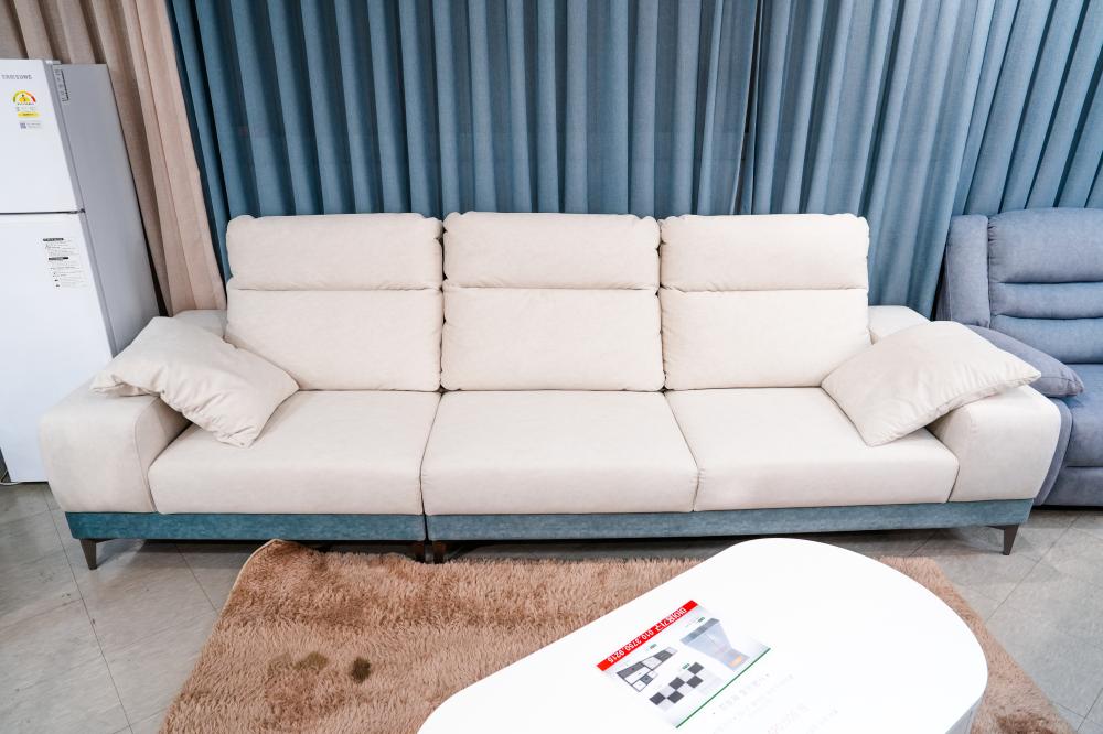 투톤 일자형 패브릭소파