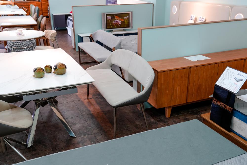 무광 화이트 확장형 식탁세트