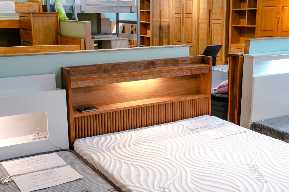 원목 싱글 침대