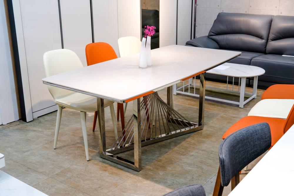 무광 화이트 6인 세라믹식탁 세트