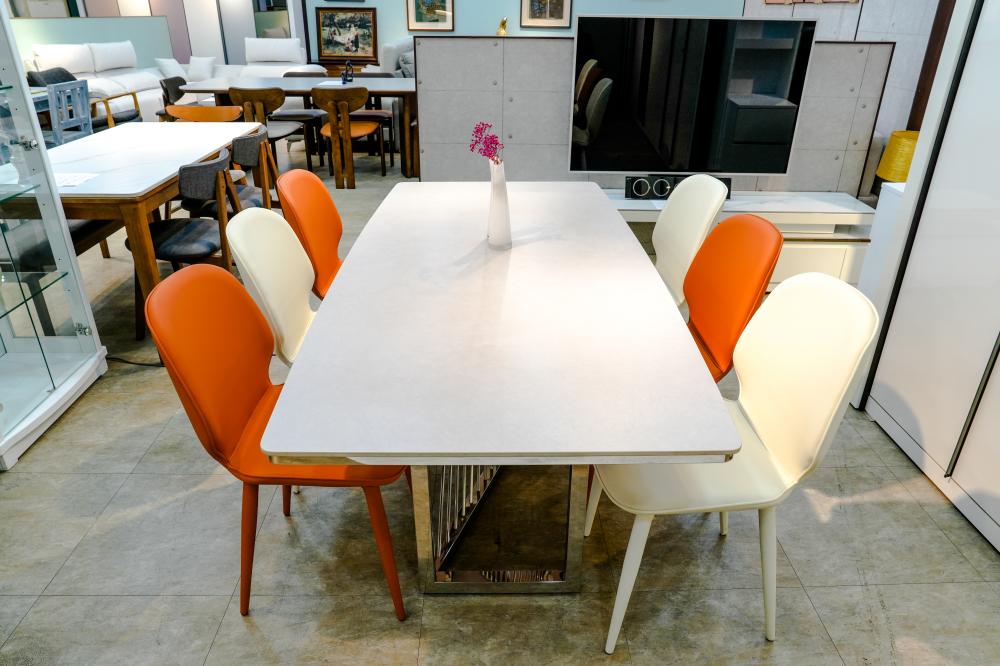 무광 화이트 6인 세라믹식탁 세트