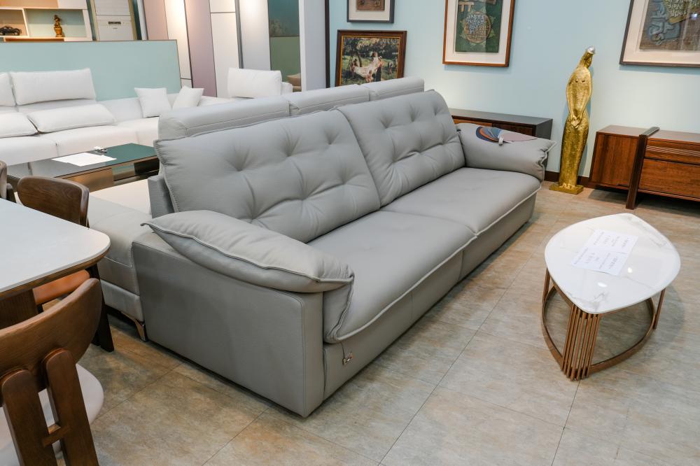 그레이 가죽소파