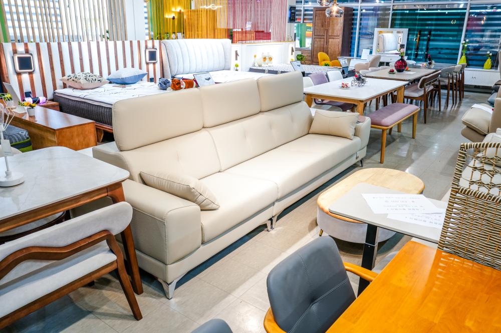 헤드레스트 가죽소파(화이트)